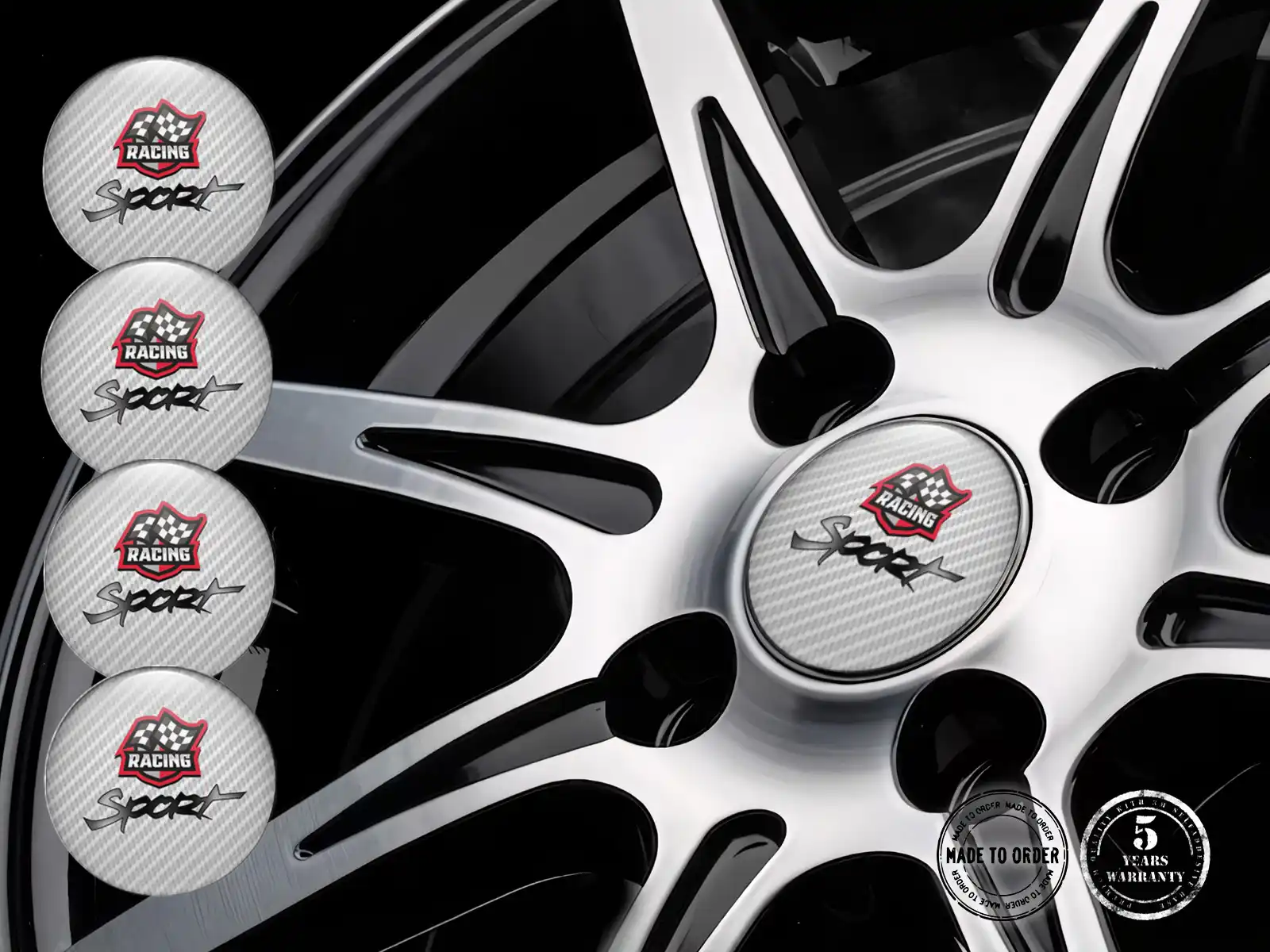 Nabenetiketten Hochwertige Elegante Dome Sticker